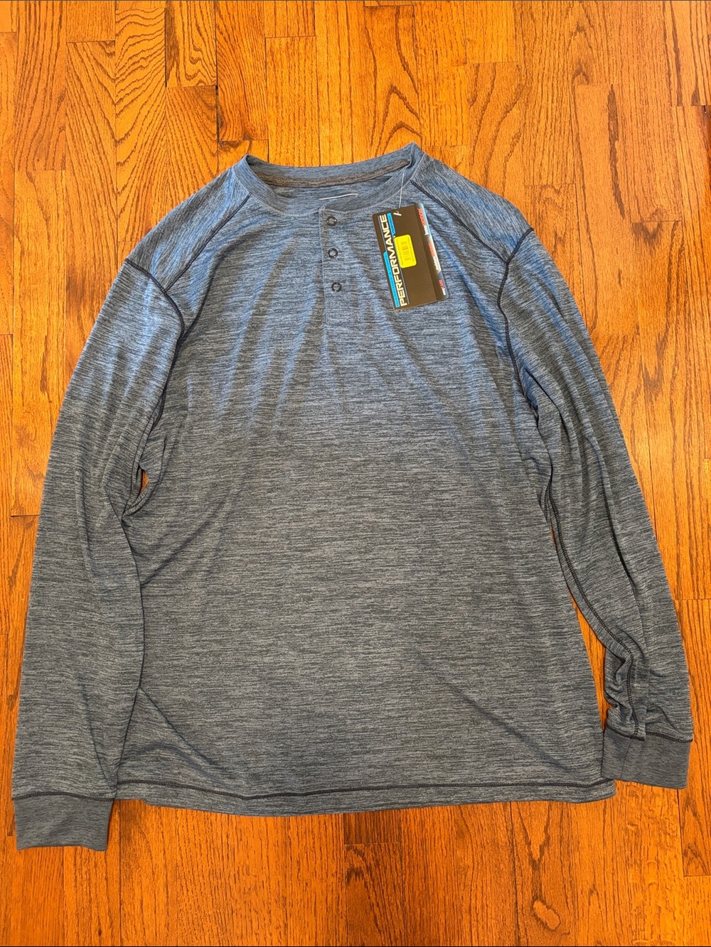 Roundtree & Yorke Steel Heather Long-Sleeve Henley